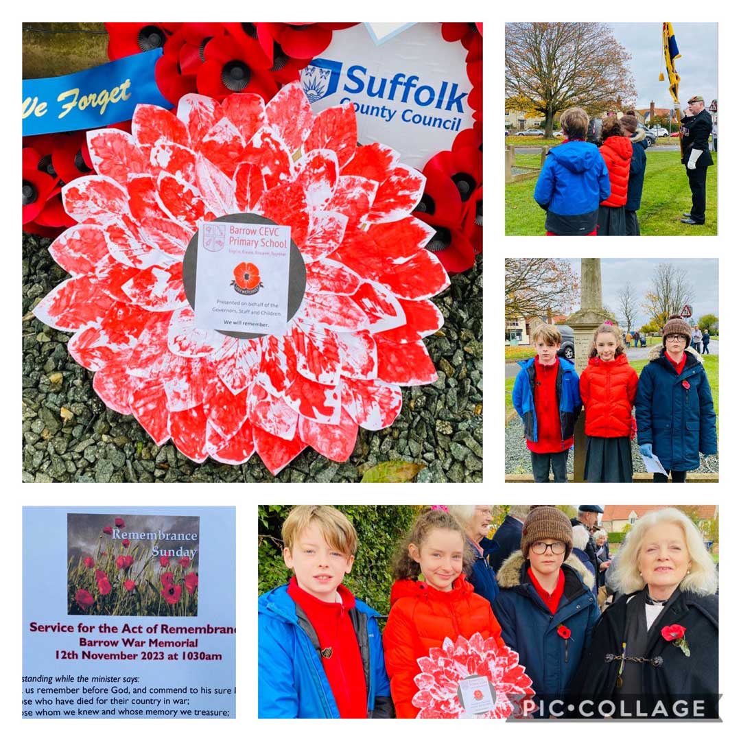 With solemn respect, some of Barrow school’s Senior Pupils supported the local community at the Barrow Remembrance Service this morning. They laid a wreath made by & on behalf of all of the children of Barrow School. We will remember them.